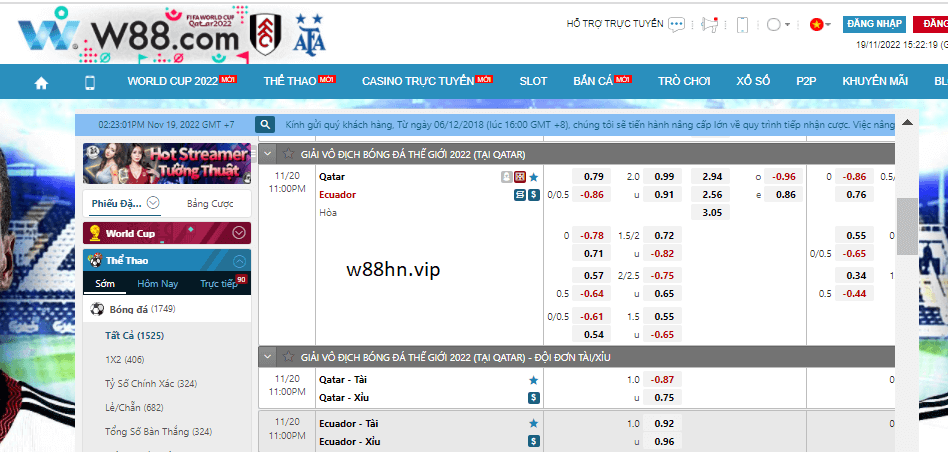 Kèo bóng đá world cup 2022 tại Qata