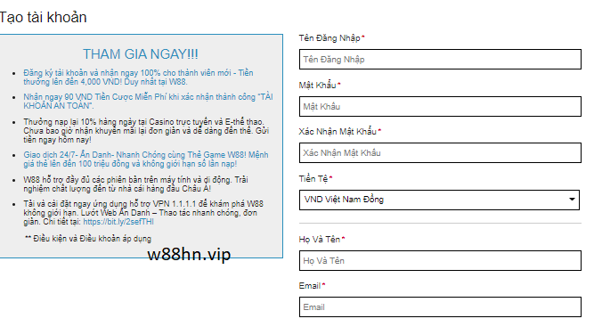 Đăng ký w88bai