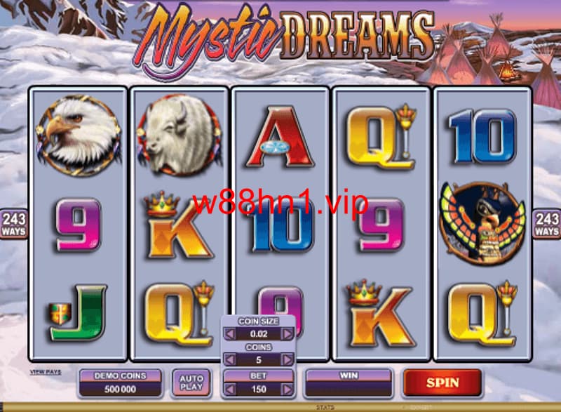Mystic Dreams Màn hình chơi game Giấc mơ Huyền Bí