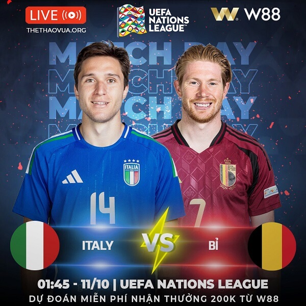 [W88 – MINIGAME] ITALY – BỈ | UEFA NATIONS LEAGUE