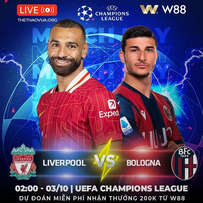 [W88 – MINIGAME] LIVERPOOL – BOLOGNA | CHẠY ĐÂU CHO THOÁT
